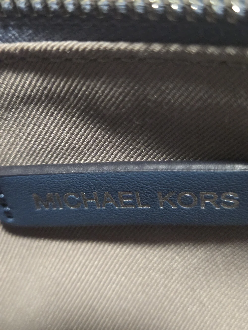 Michael Kors Light Blue  Denim Double Pocket Shoulder Bag with Silver Hardware